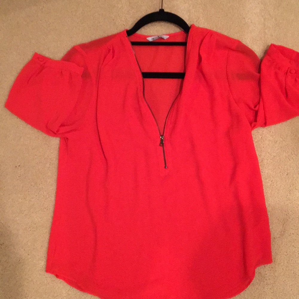 Coral Naked Zebra tip with front zipper